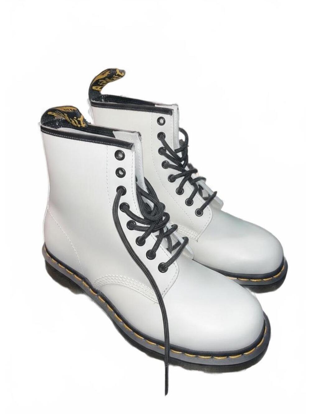 Dr. Martens White 1460 Leather Combat Boots Women’s size 8